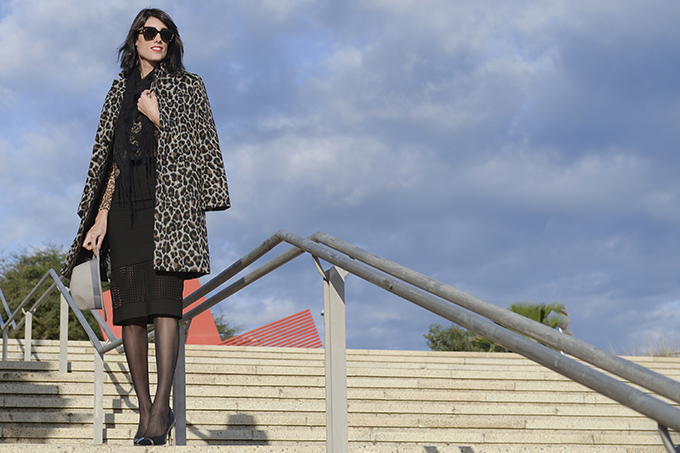 EIGHT30 - topshop - H.Stern Sunglasses - Leopard trend - coat - heels - handbag - tel aviv street