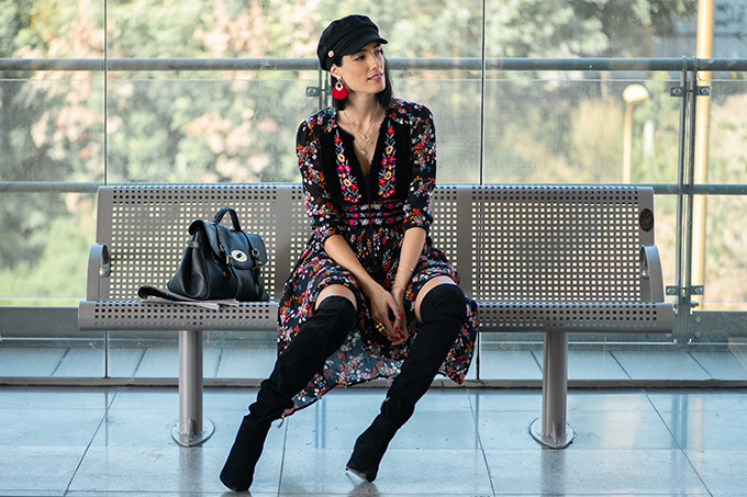 EIGHT30 - STUDIO VENDOME - DERHY DRESS - TEL AVIV STREET STYLE - ZARA HAT- AW2018